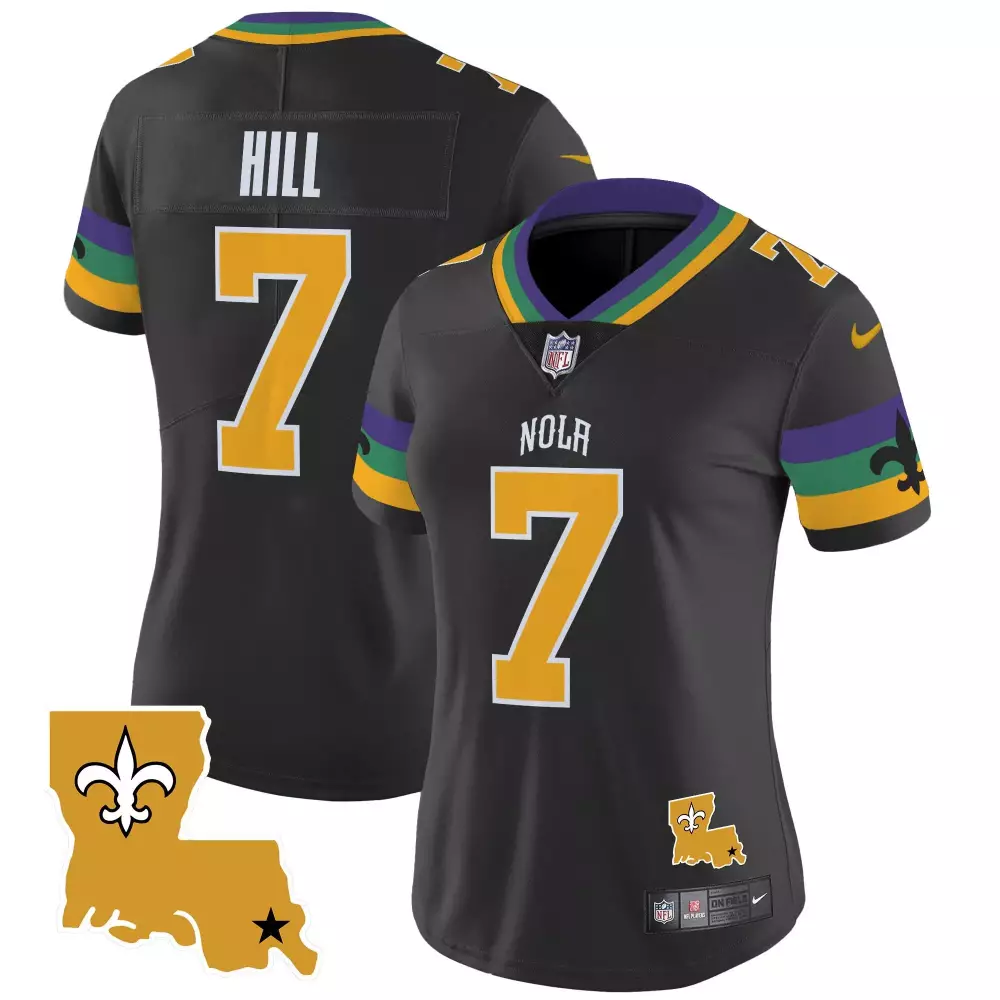 taysom hill black womens new orleans saints 1987 legacy vapor jersey all stitched