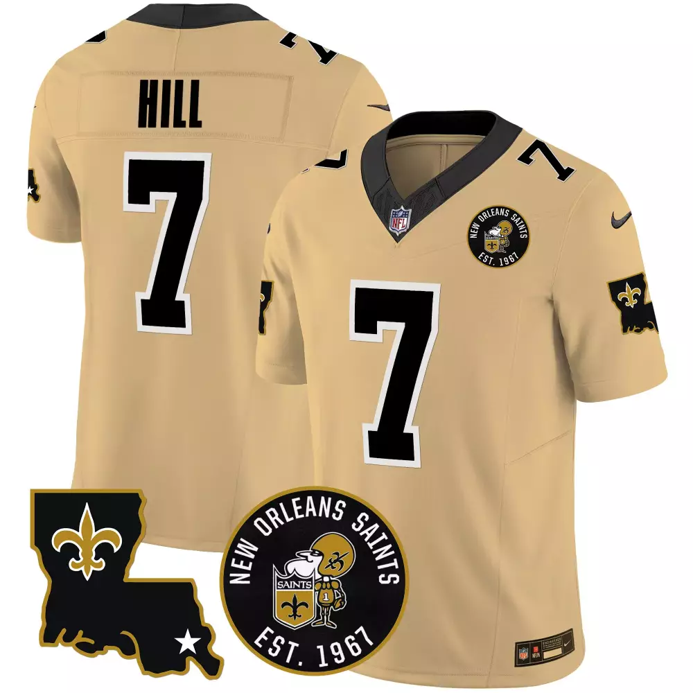 taysom hill gold mens new orleans saints 1987 legacy vapor jersey all stitched