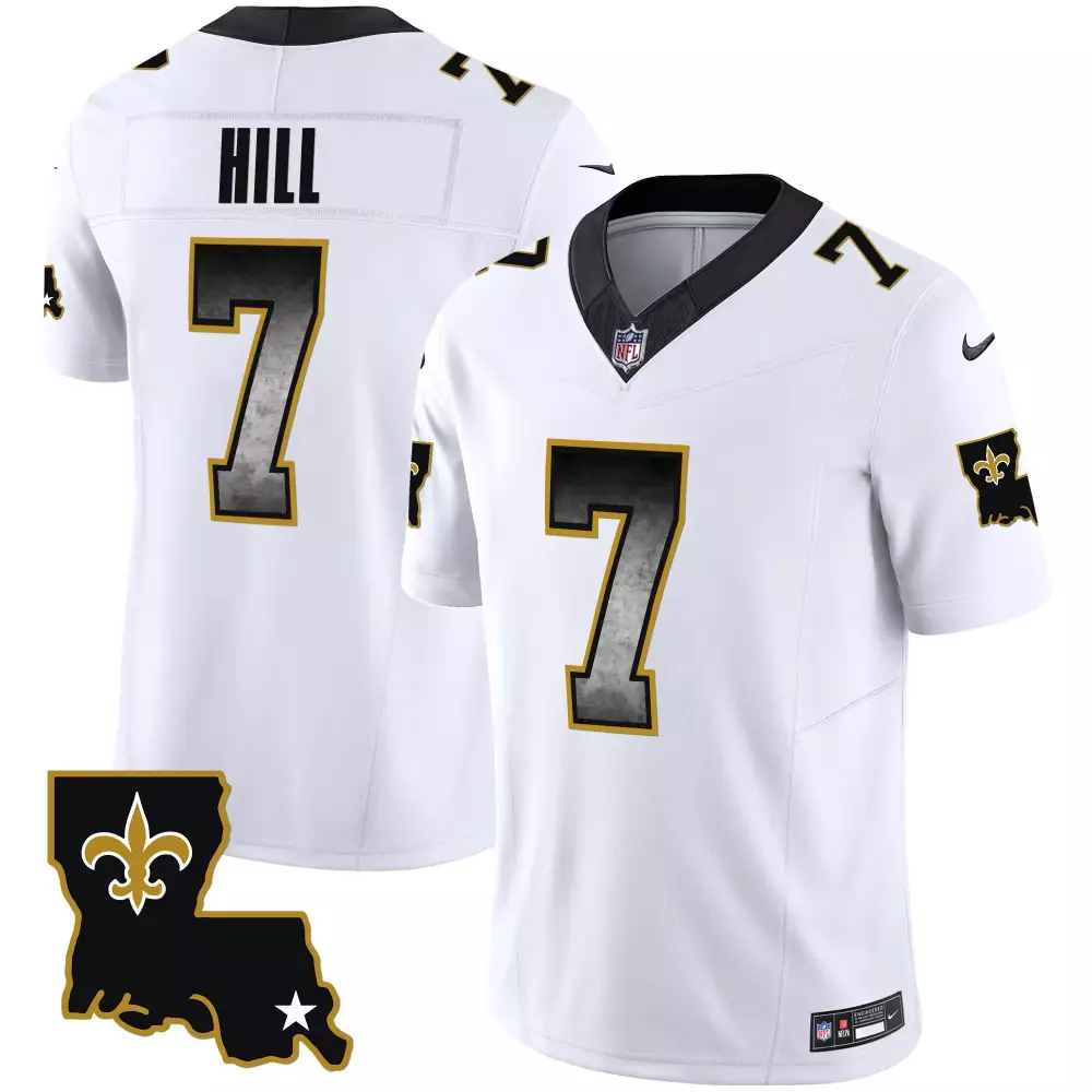 taysom hill white mens new orleans saints 1987 legacy arch smoke jersey all stitched