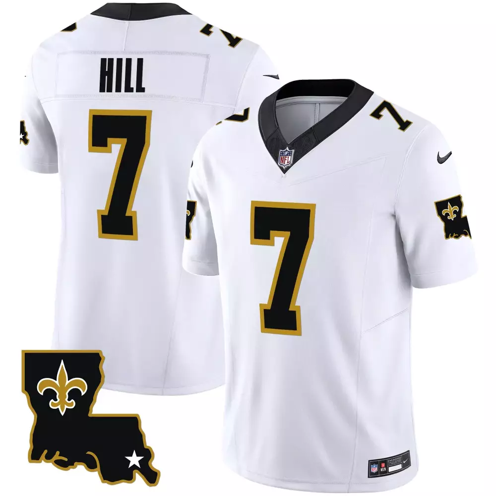 taysom hill white mens new orleans saints 1987 legacy arch smoke jersey all stitched
