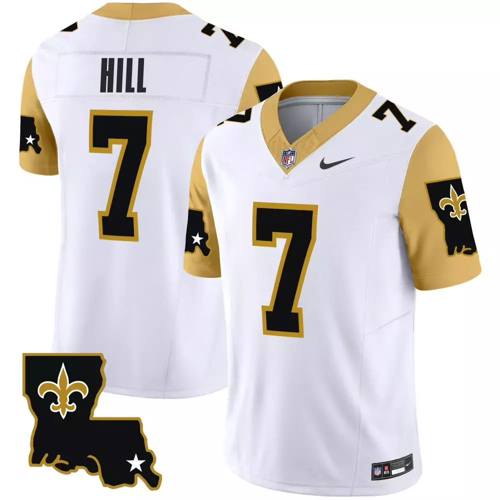 taysom hill white mens new orleans saints 1987 legacy arch smoke jersey all stitched