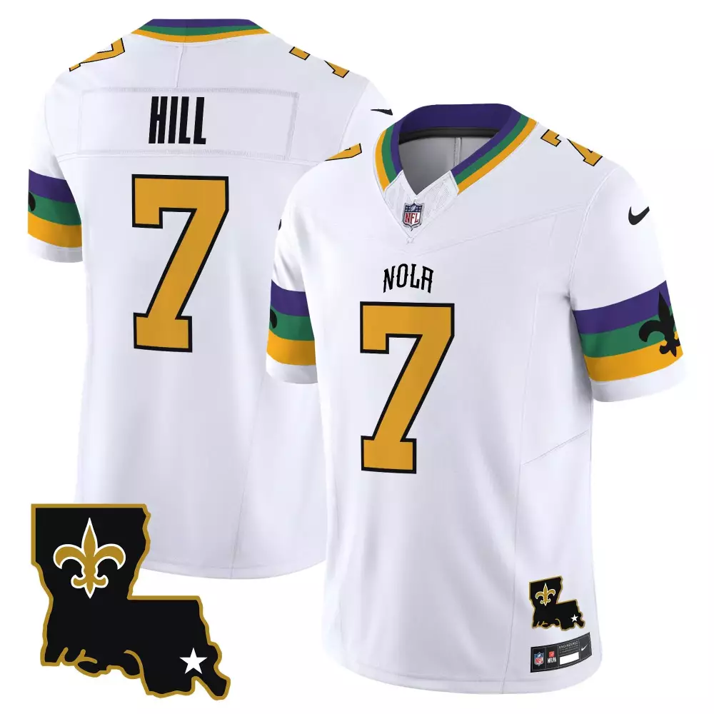 taysom hill white mens new orleans saints 1987 legacy arch smoke jersey all stitched