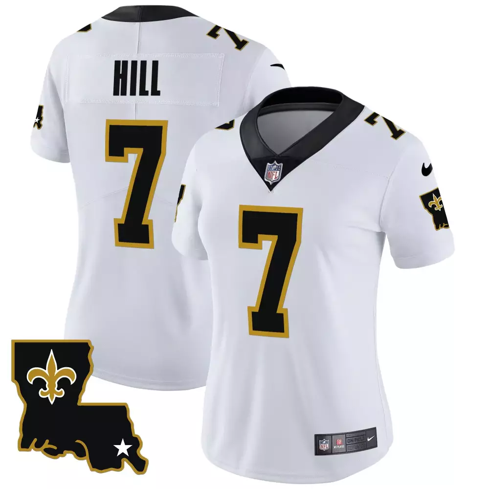 taysom hill white mens new orleans saints mardi gras vapor limited jersey all stitched