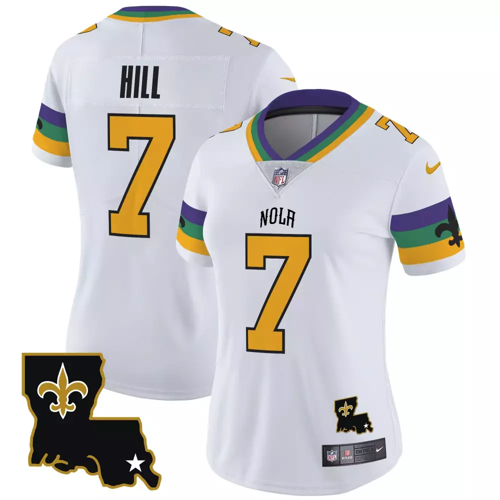 taysom hill white womens new orleans saints 2024 new orleans city vapor limited jersey all stitched