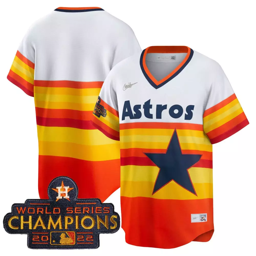 1980s Throwback Houston Astros Men's Jersey | 2023 Gold Cool Base Collection | All Stitched Fan Gear