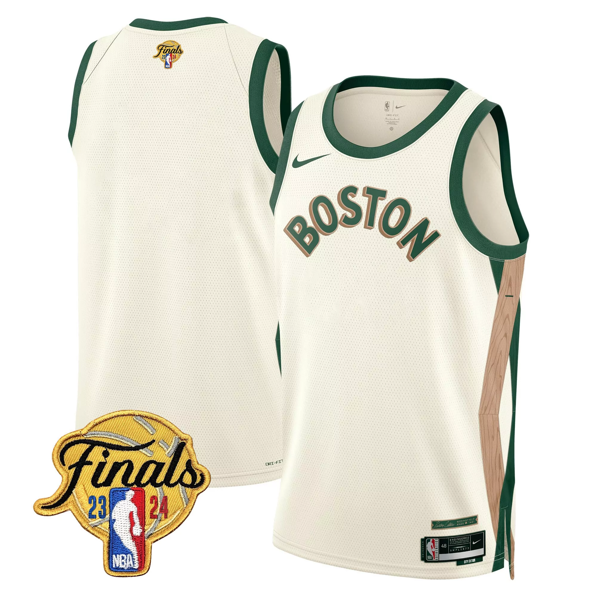 team 2324 city mens boston celtics 2024 finals patch swingman jersey all stitched
