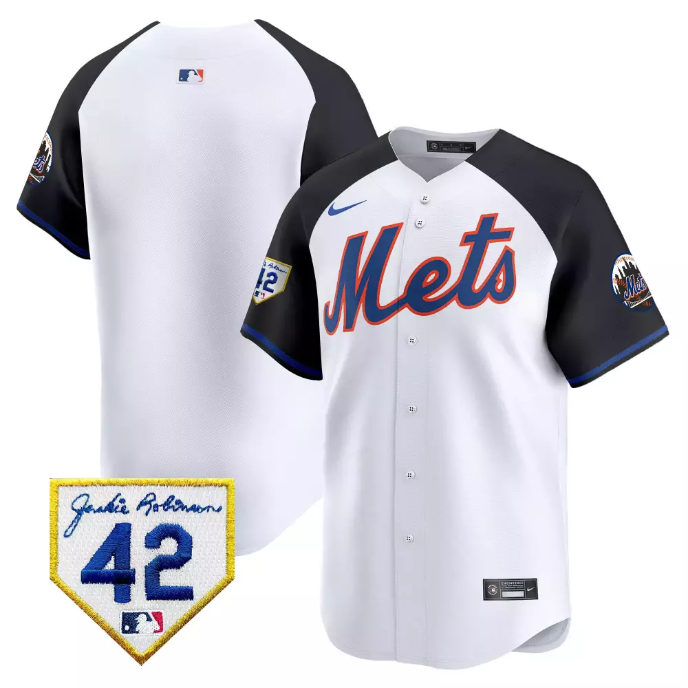 team alternate mens new york mets 2024 jackie robinson patch vapor premier limited jersey all stitched