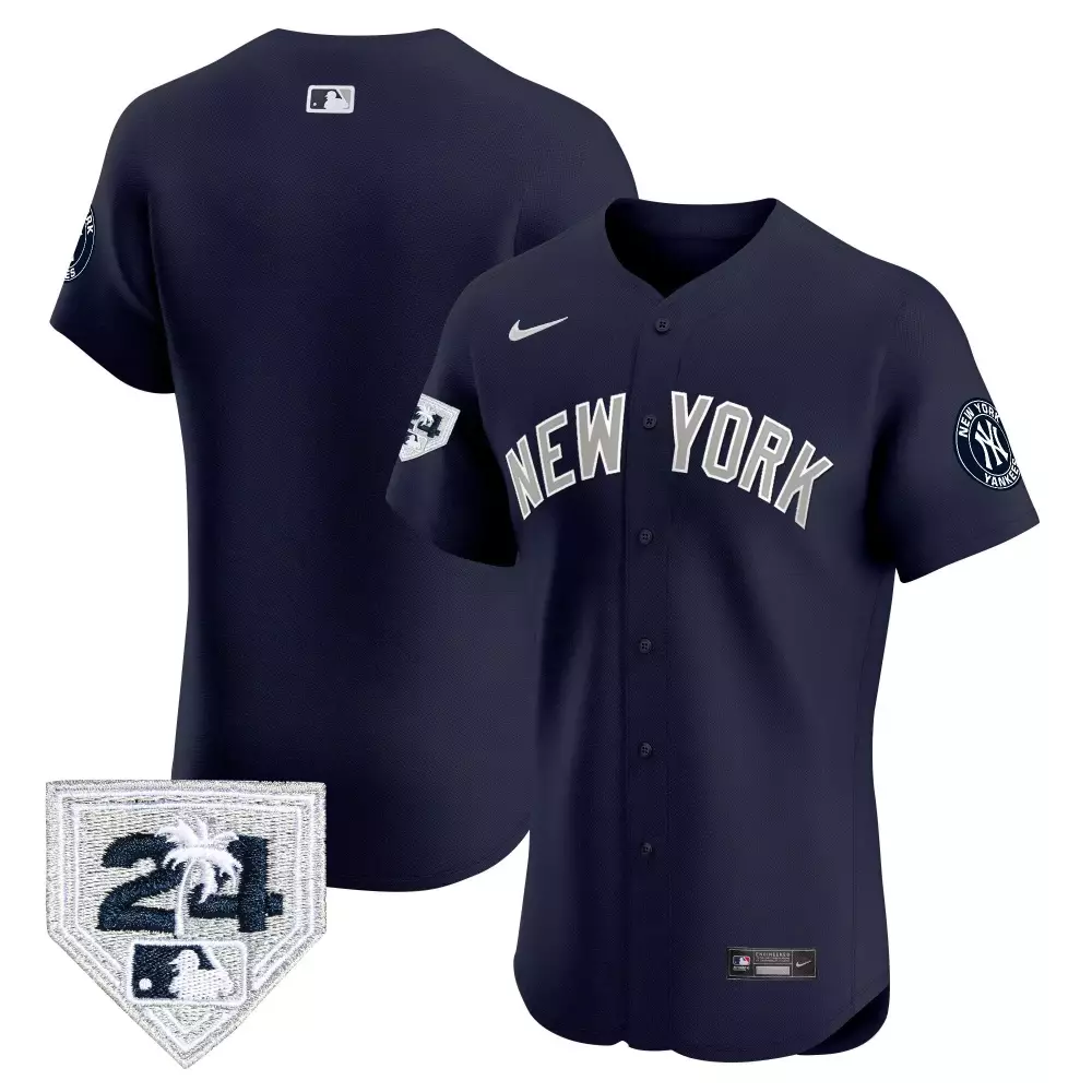 team alternate mens new york yankees 2024 spring training patch vapor premier elite jersey v2 all stitched