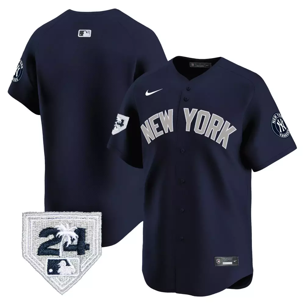 team alternate mens new york yankees 2024 spring training patch vapor premier limited jersey v5 all stitched
