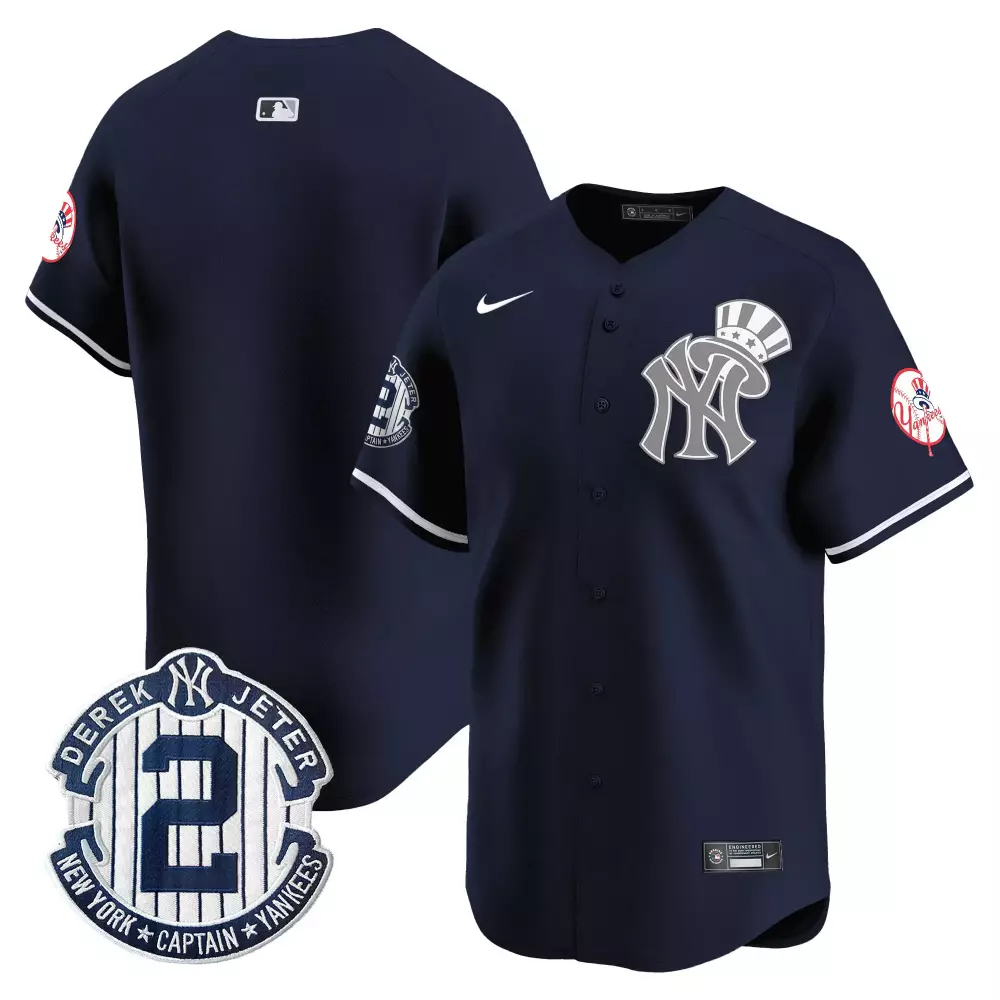team alternate mens new york yankees derek jeter patch 2024 world series vapor premier limited jersey all stitched