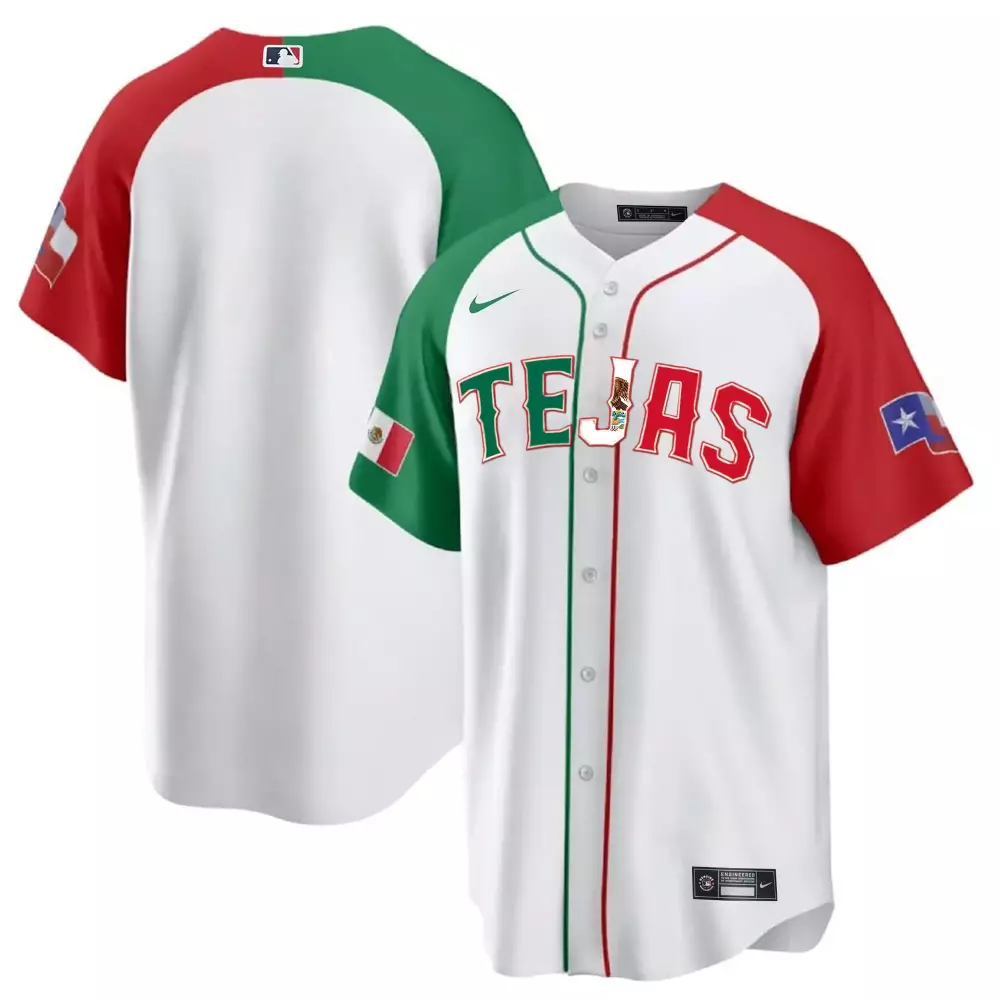 team alternate mens texas rangers mexico flag jersey all stitched