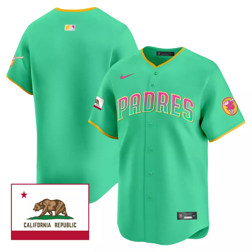 Pinstripe Men's Padres Mexico Jersey | California Patch Vapor Premier Limited Edition V3 | Fan Gear for Men, Women & Youth