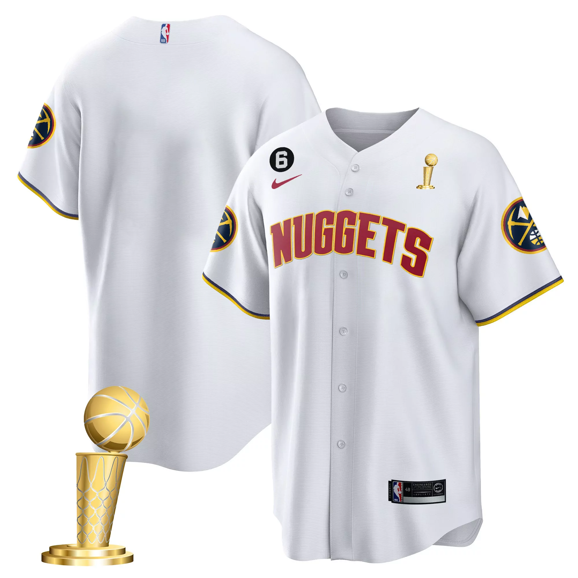 team association mens denver nuggets 2023 champions cool base jersey all stitched