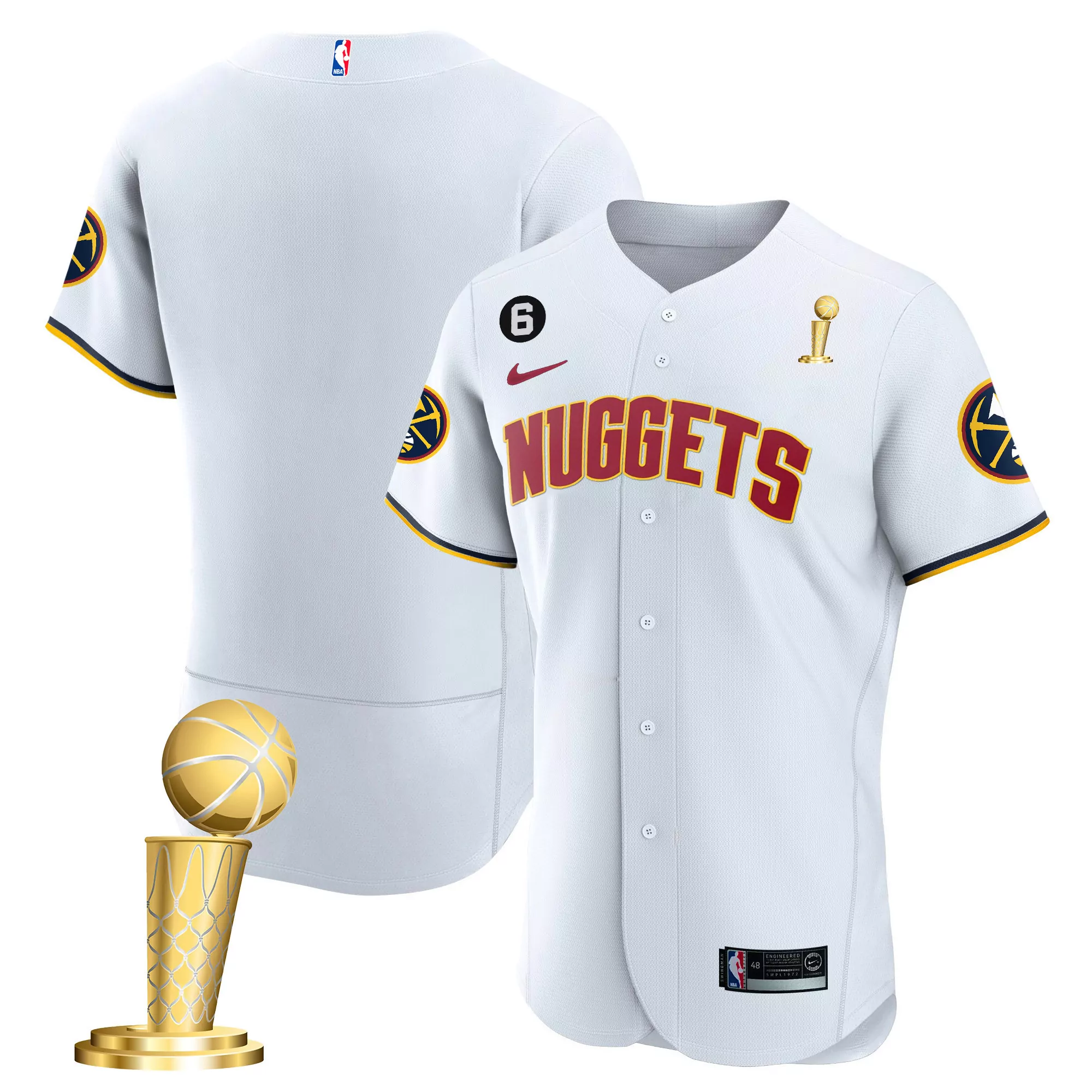 team association mens denver nuggets 2023 champions cool base jersey all stitched