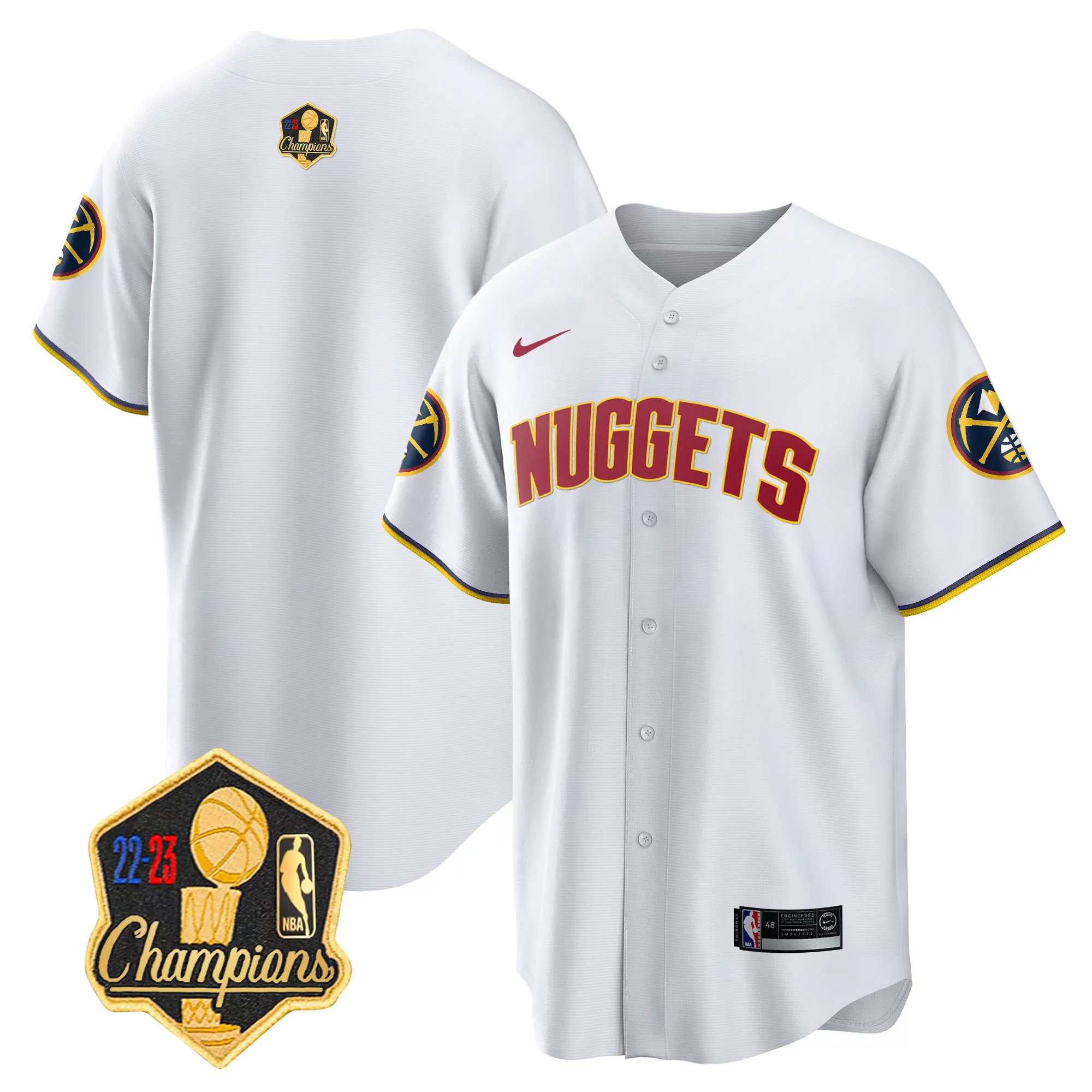 team association mens denver nuggets 2023 champions cool base jersey all stitched