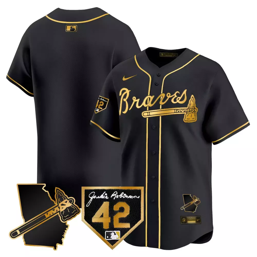team black bright green mens atlanta braves atliens gold alternate flex base jersey all stitched