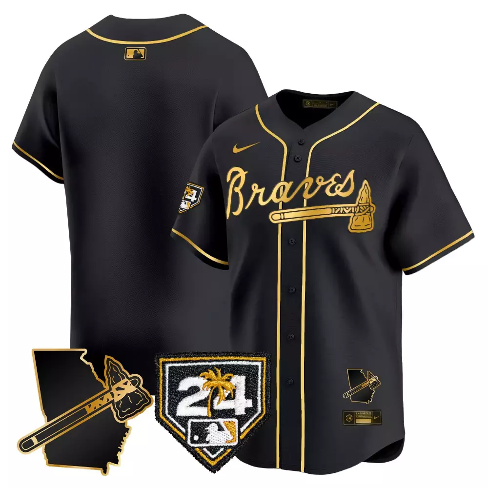 team black bright green mens atlanta braves atliens gold alternate flex base jersey all stitched