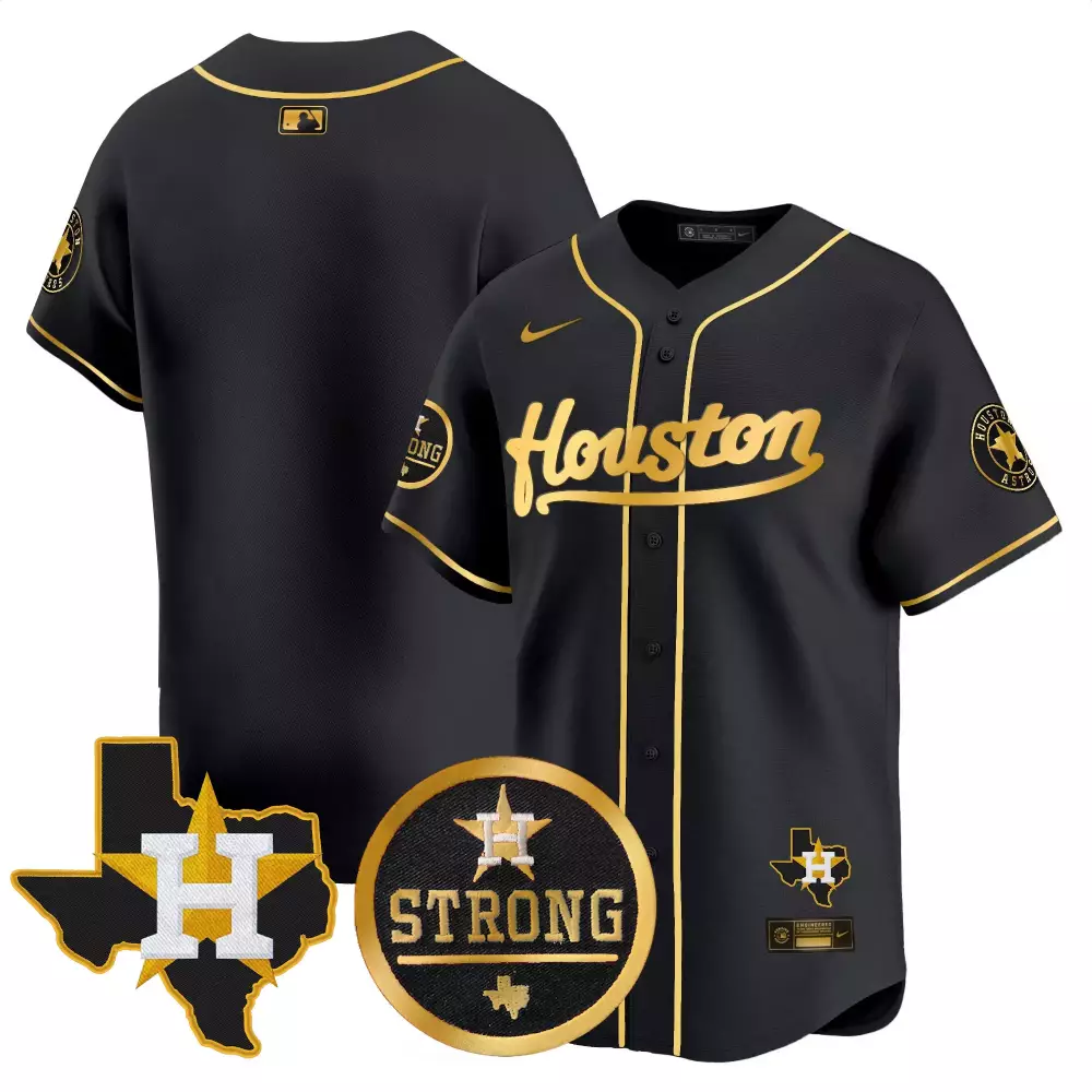 team black gold mens houston astros houston rodeo patch vapor premier limited jersey v2 all stitched