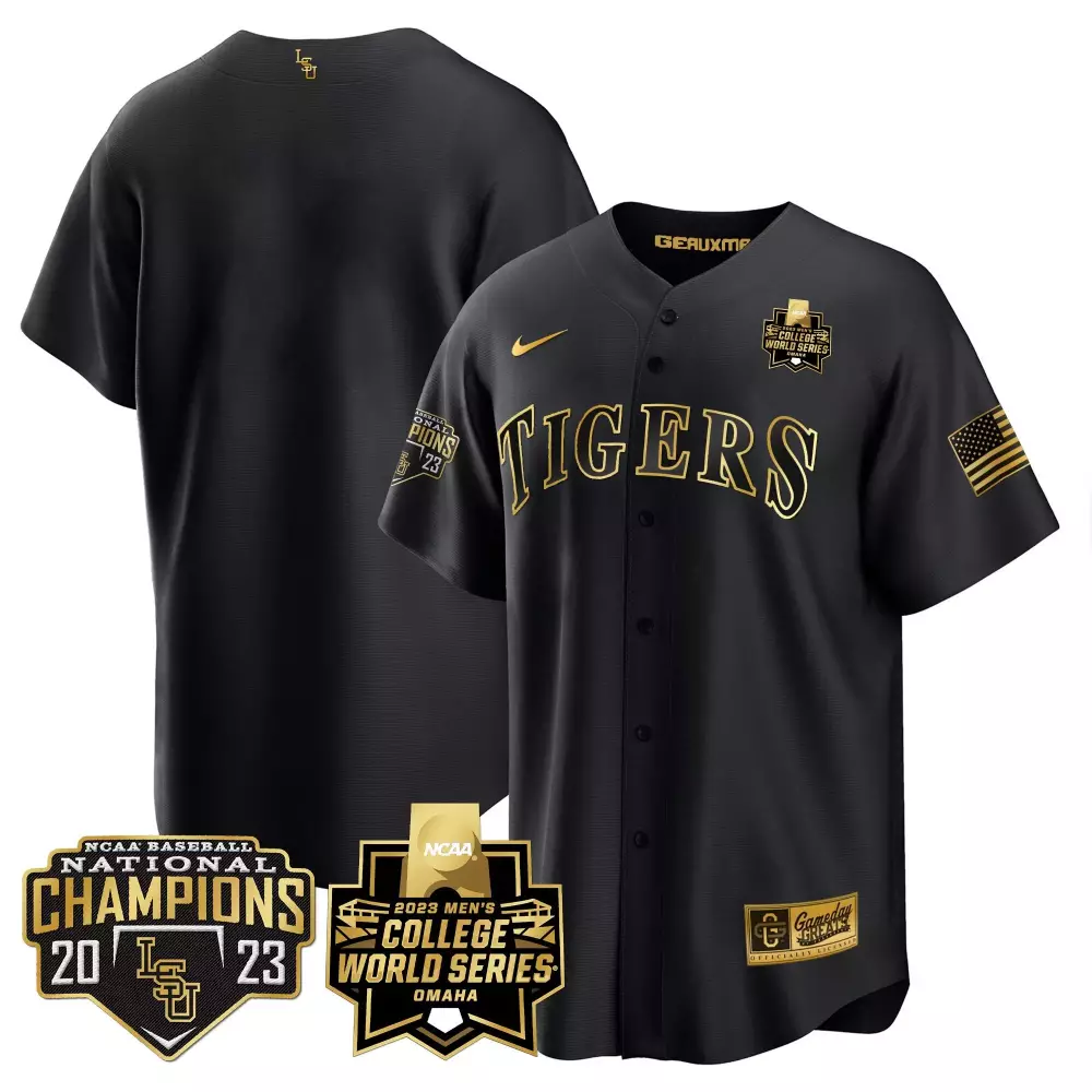 purple youth tommy white lsu tigers college world series national champions jersey all stitched