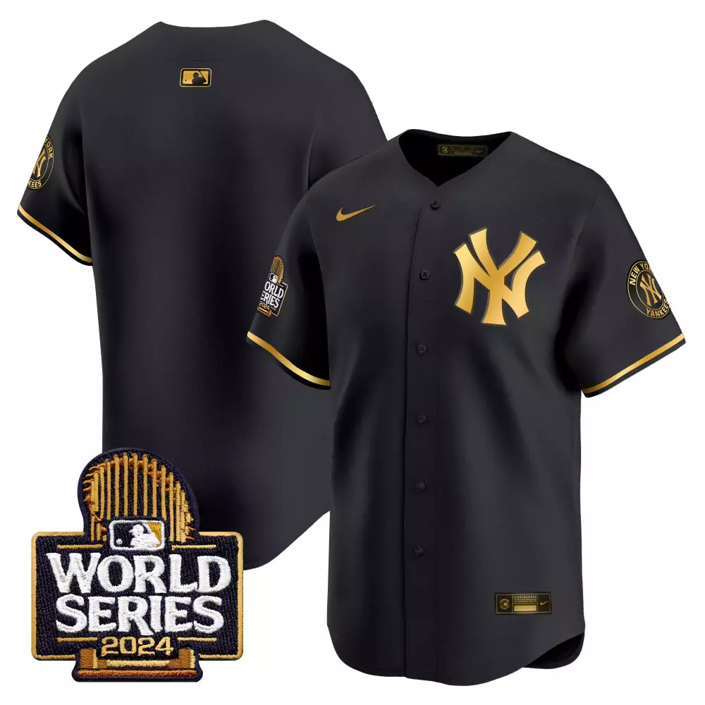 team black gold mens new york yankees 2024 spring training patch vapor premier limited jersey v6 all stitched