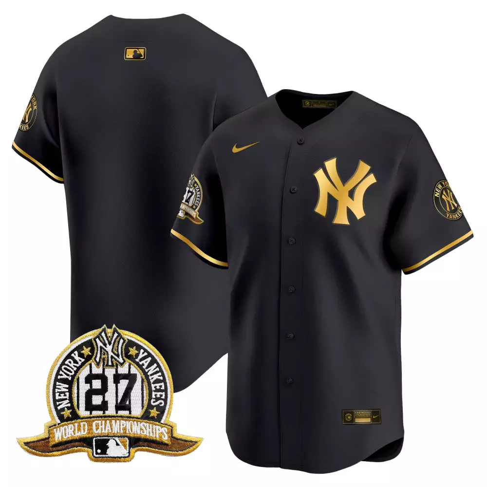 team black gold mens new york yankees 2024 spring training patch vapor premier limited jersey v6 all stitched