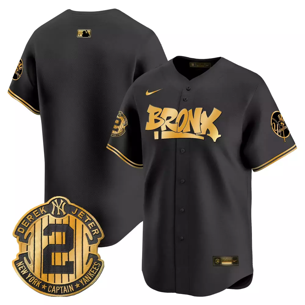 team black gold mens new york yankees the bronx graffiti vapor premier limited jersey v6 all stitched