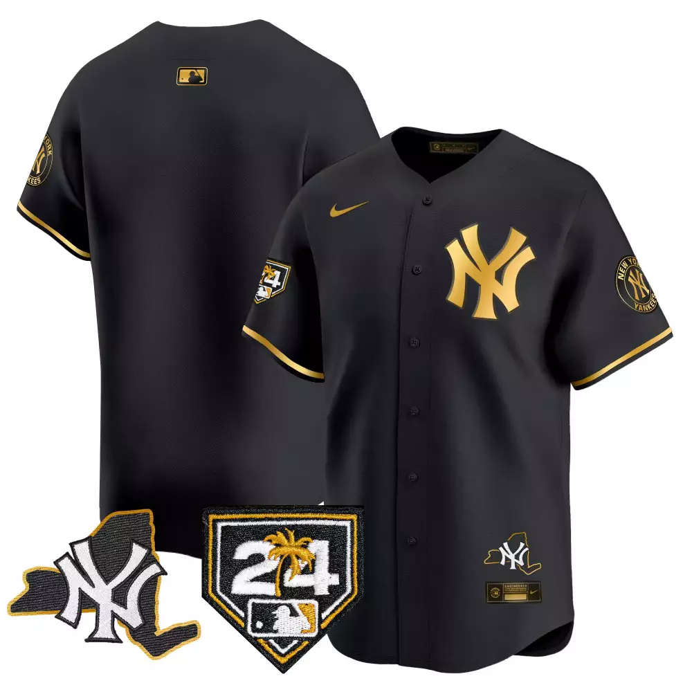 team black gold mens new york yankees the bronx graffiti vapor premier limited jersey v6 all stitched