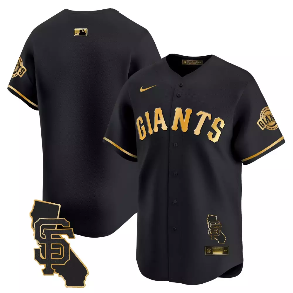 team black gold mens san francisco giants california patch vapor premier limited jersey all stitched