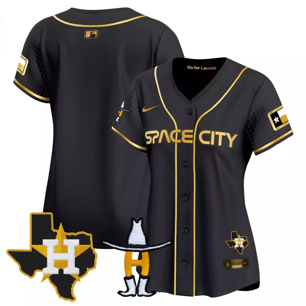 Houston Astros Women's Barbie Name Patch Stitched Jersey | White and Blue Jack 2 Style | Fan Gear for Game Day | For Men, Women & Youth