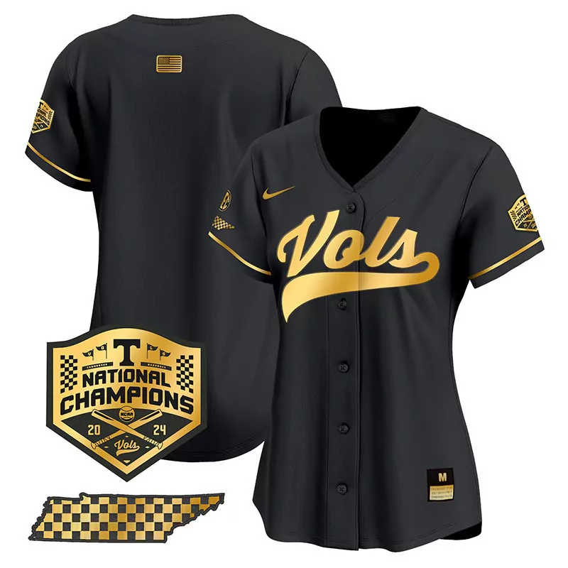 team black gold mens tennessee volunteers 2024 tournament champions vapor premier limited jersey v2 all stitched