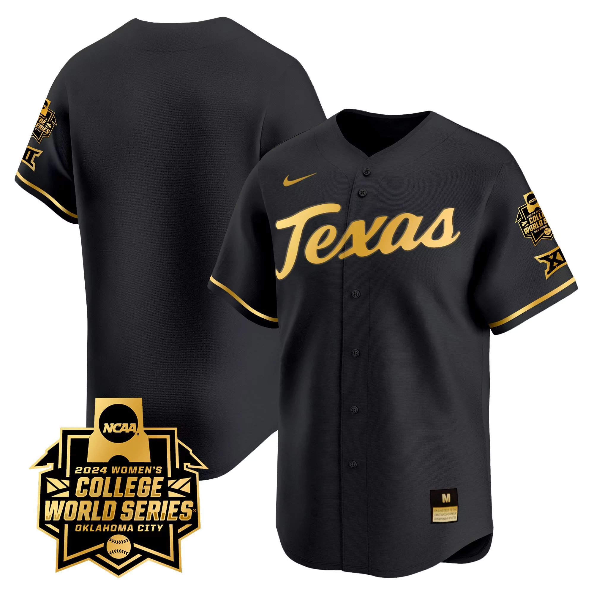 team black gold youths size texas longhorns womens college world series champions vapor premier limited jersey all stitc