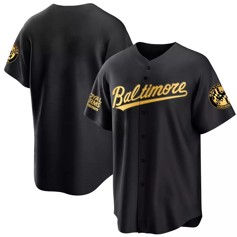 team black gold mens baltimore orioles robinson patch cool base jersey all stitched