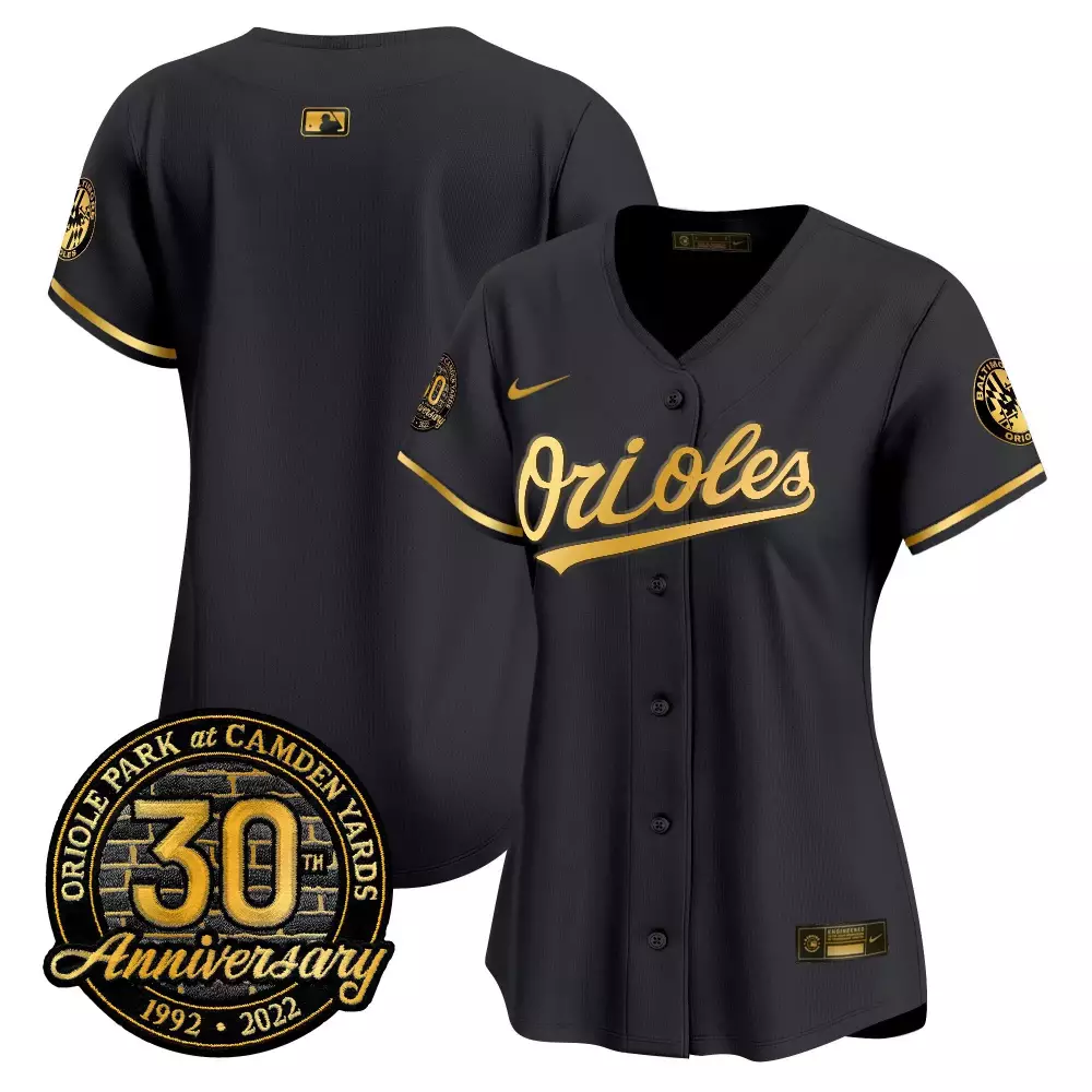 team black limited womens baltimore orioles camden yards 30th anniversary patch vapor premier limited jersey all stitche