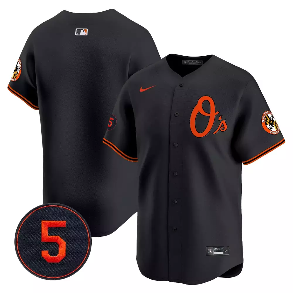 team black men s baltimore orioles robinson patch vapor premier limited jersey v3 all stitched