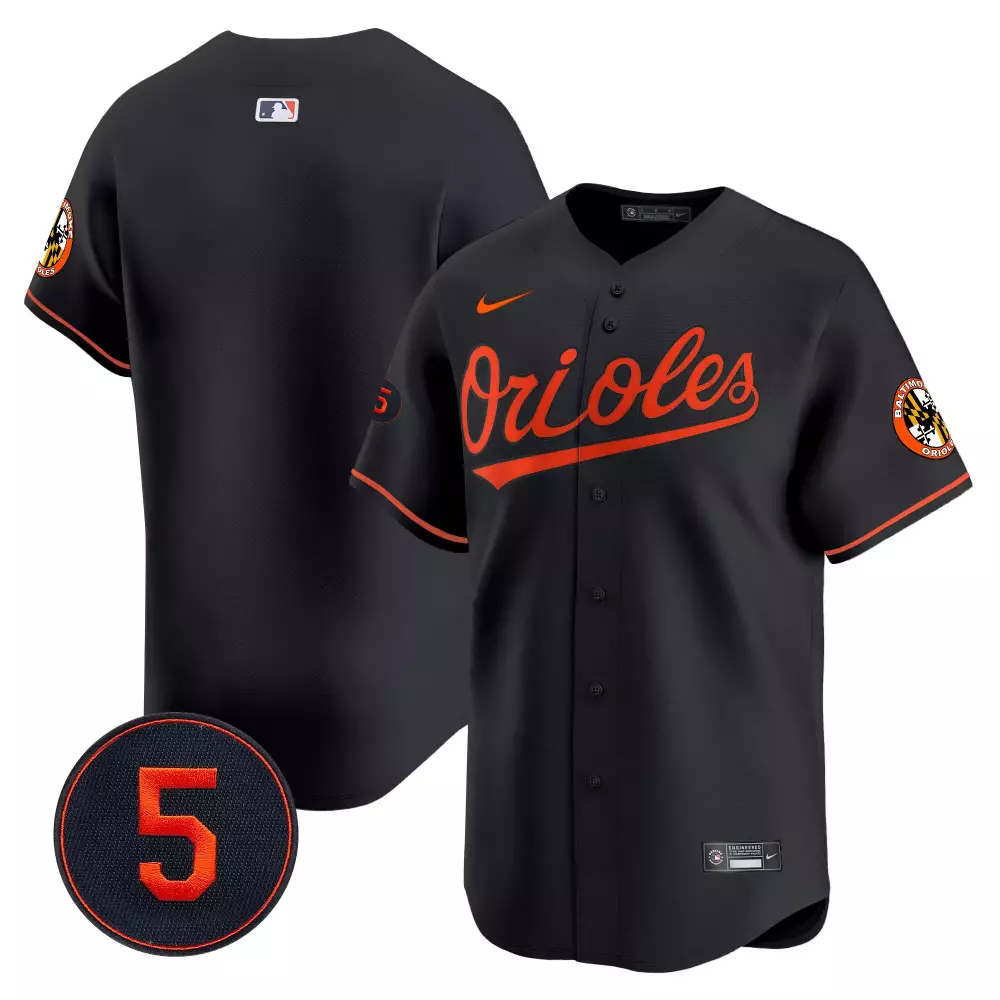 team black mens baltimore orioles robinson patch vapor premier limited jersey all stitched