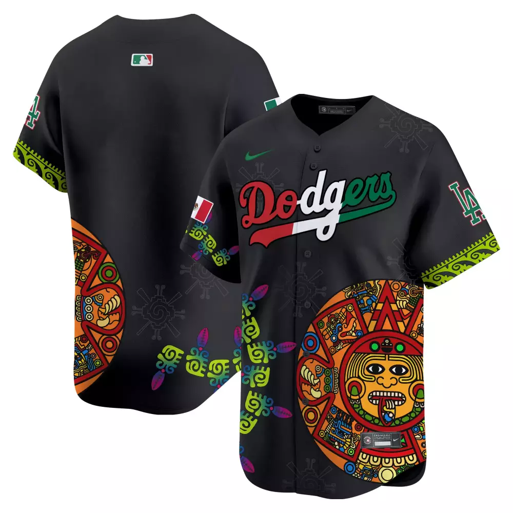 Los Angeles Dodgers Mexico Aztec Calendar Vapor Premier Jersey | Limited Edition Printed Design | Fan Gear for Men, Women & Youth