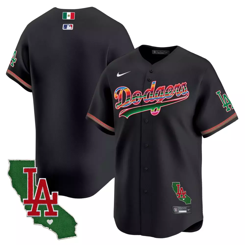 Los Angeles Dodgers Mexico California Patch Vapor Premier Jersey V2 | Limited Edition Stitched | Fan Gear for Men, Women & Youth