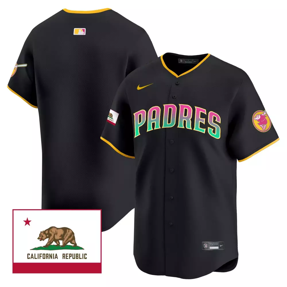 San Diego Padres 2024 Black Men's City Style V2 Limited Edition Jersey | Stitched Vapor Premier Fan Gear | For Men, Women & Youth