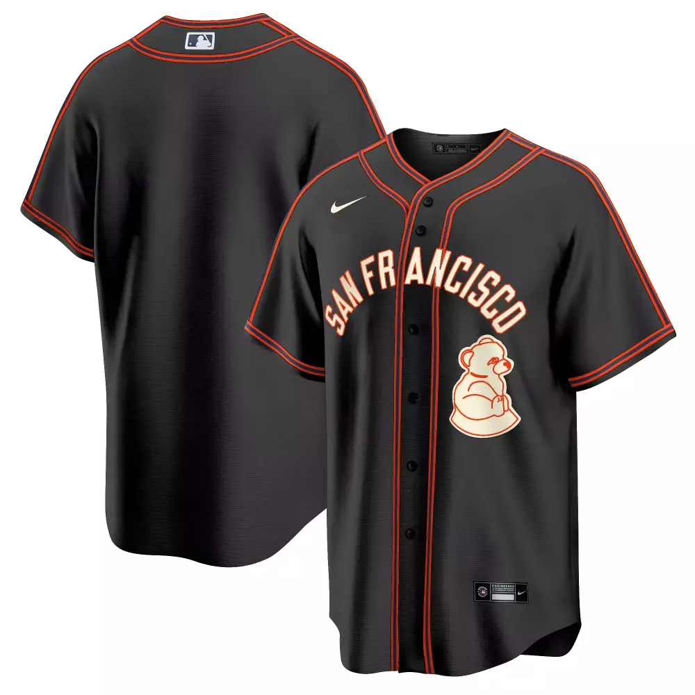 team black mens san francisco giants 2023 black city connect jersey all stitched