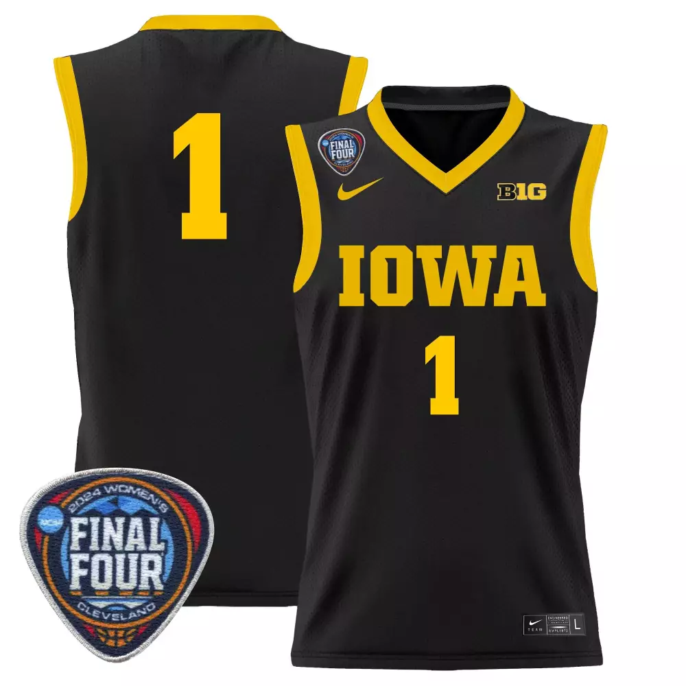 team black mens size iowa hawkeyes 2024 final four baseball jersey women patch all stitched