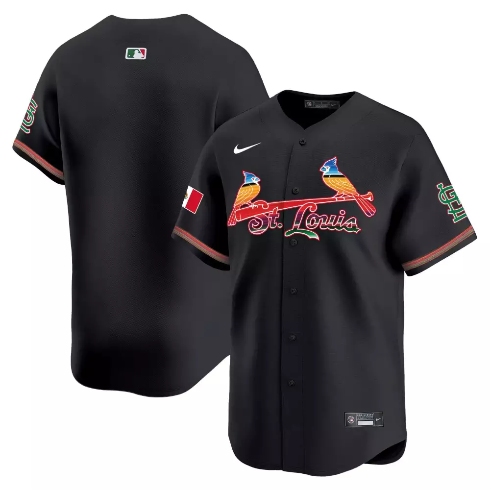 2024 Mexico St. Louis Cardinals Men's Black Jersey | Vapor Premier Limited Edition | Game Day Outfit | For Men, Women & Youth
