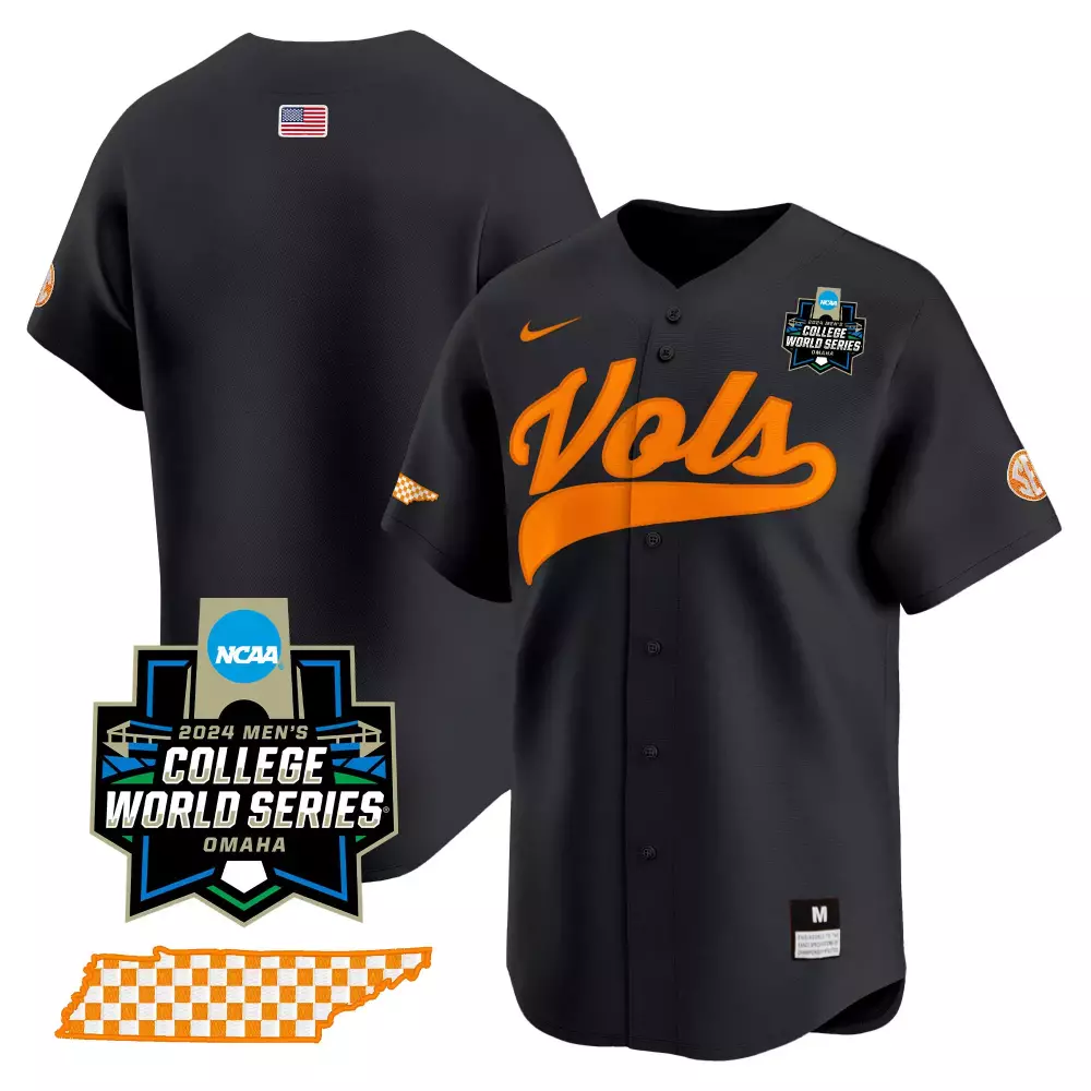 team black mens tennessee volunteers 2024 champions vapor premier limited jersey all stitched