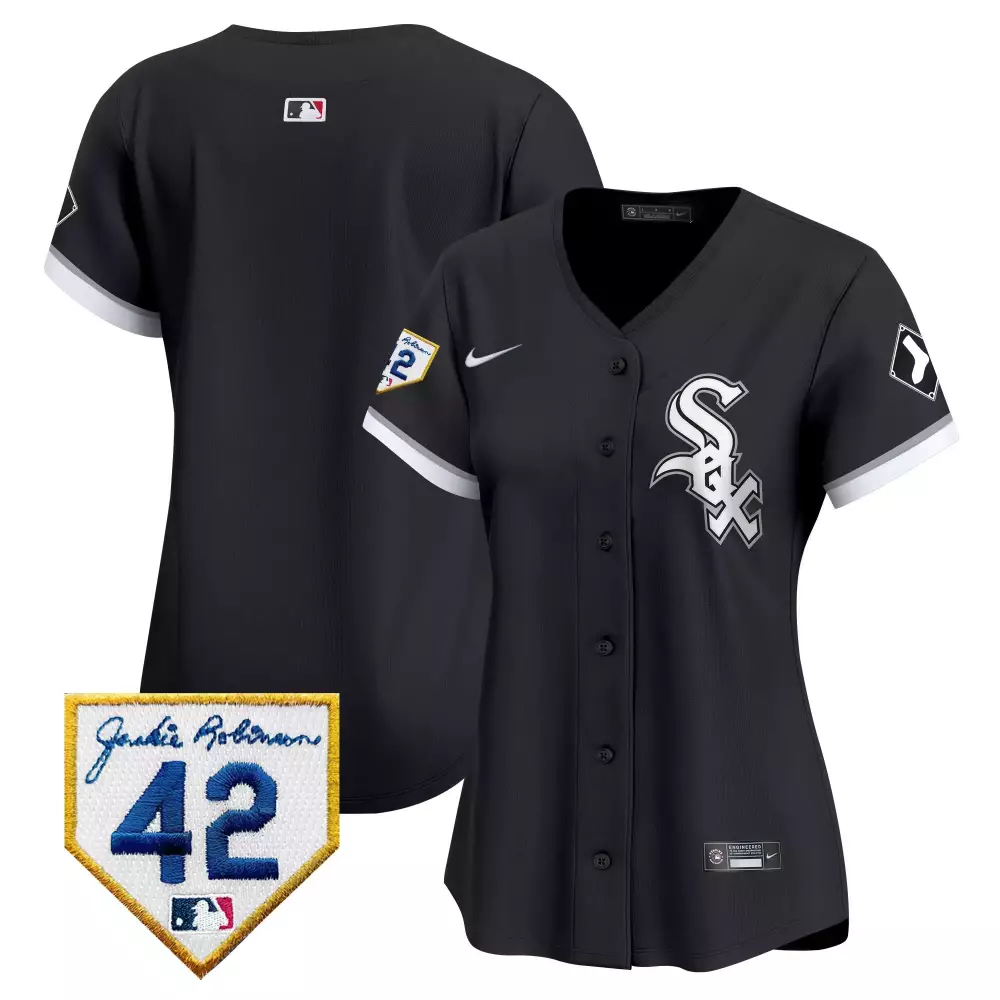 Chicago White Sox 2024 Jackie Robinson Patch Vapor Premier Limited Jersey | Women's Black Style | All Stitched | Fan Gear for Men, Women & Youth