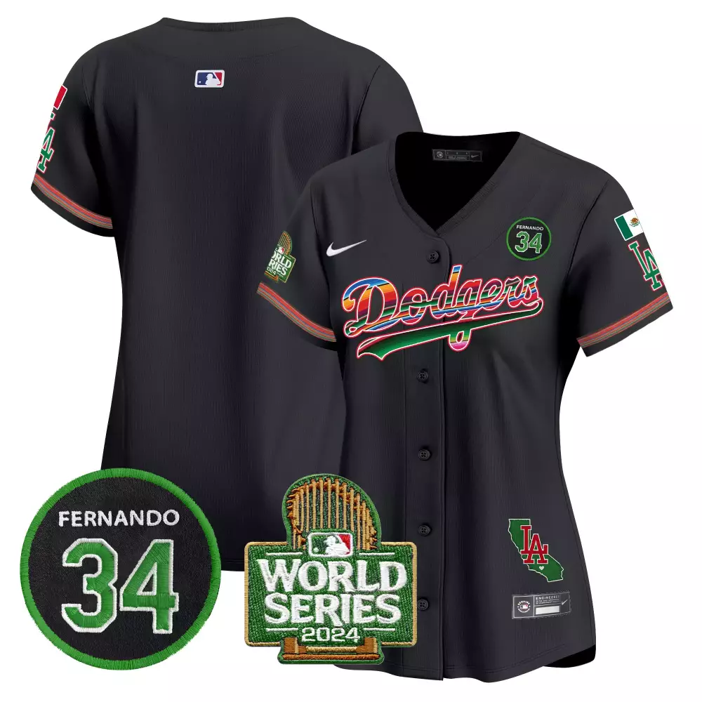 Los Angeles Dodgers Women's Black Gold Vapor Premier Limited Jersey | 2024 World Tour Seoul Series Patch | Stylish Fan Gear | For Men, Women & Youth