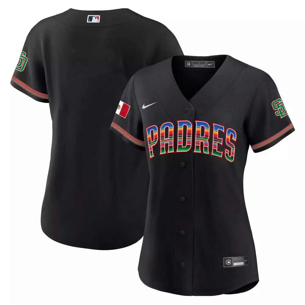 Mexico Cool Base San Diego Padres Men's Black V2 Limited Edition Jersey | Stitched Fan Gear | For Men, Women & Youth