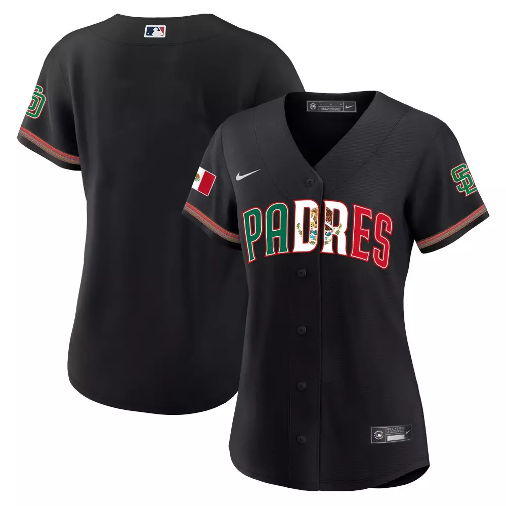 Mexico Cool Base San Diego Padres Men's Black V2 Limited Edition Jersey | Stitched Fan Gear | For Men, Women & Youth