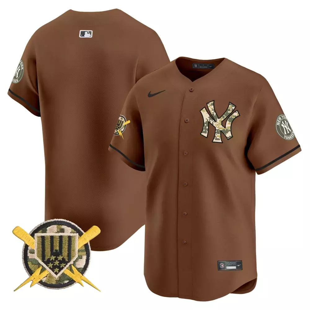 team brown mens new york yankees armed forces day vapor premier limited jersey all stitched