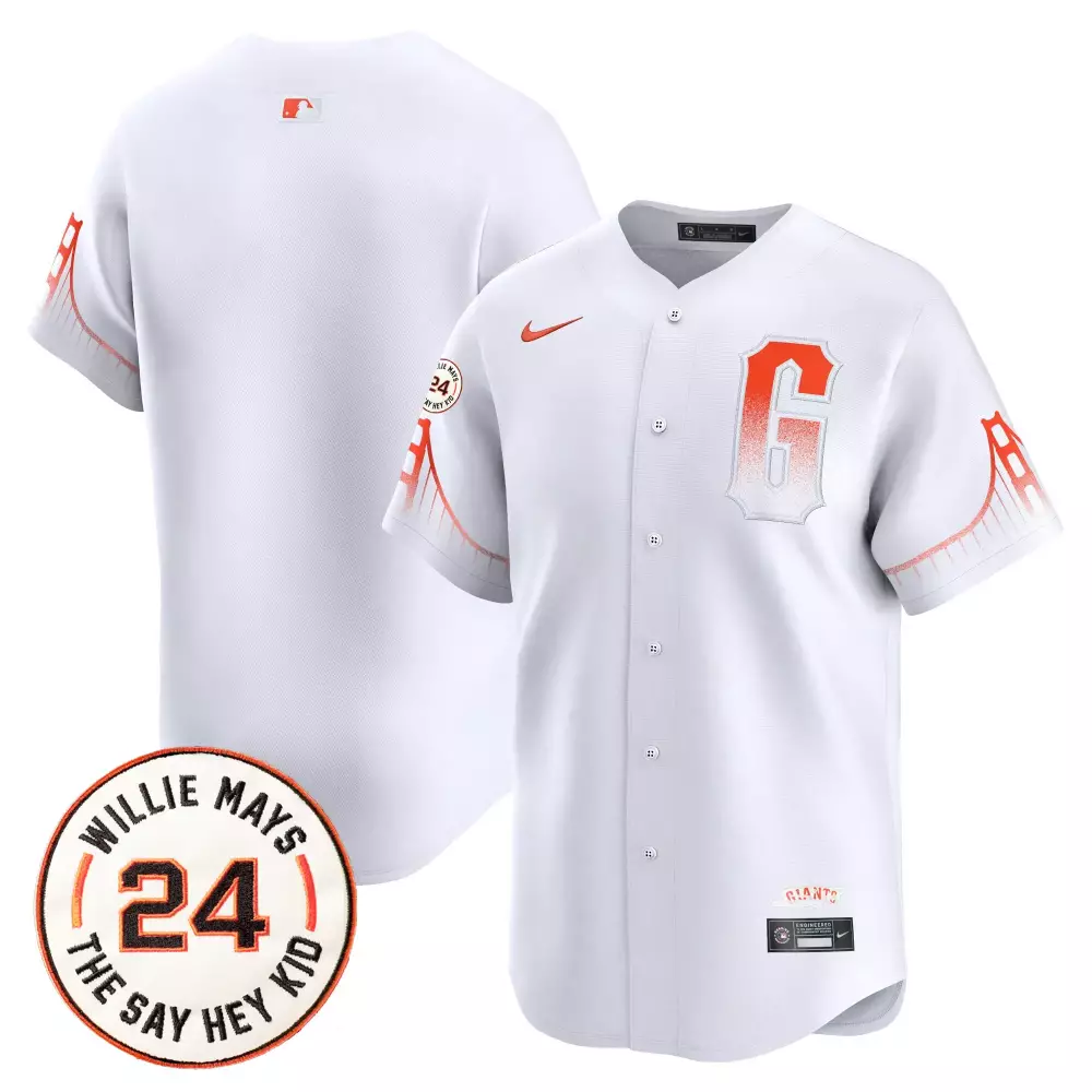 team black womens san francisco giants 2024 willie mays patch vapor premier limited jersey v4 all stitched