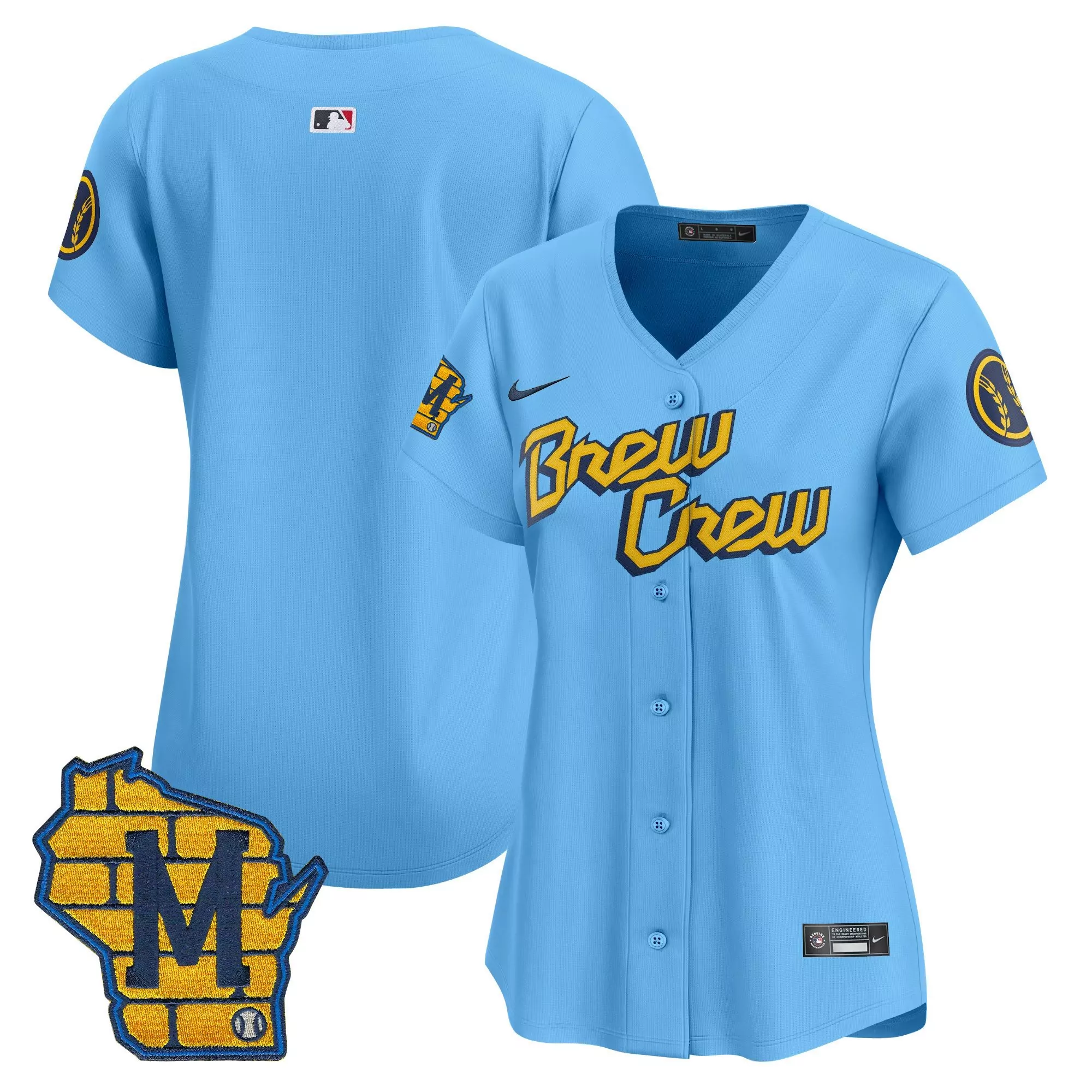 team city connect mens milwaukee brewers home patch vapor premier limited jersey all stitched