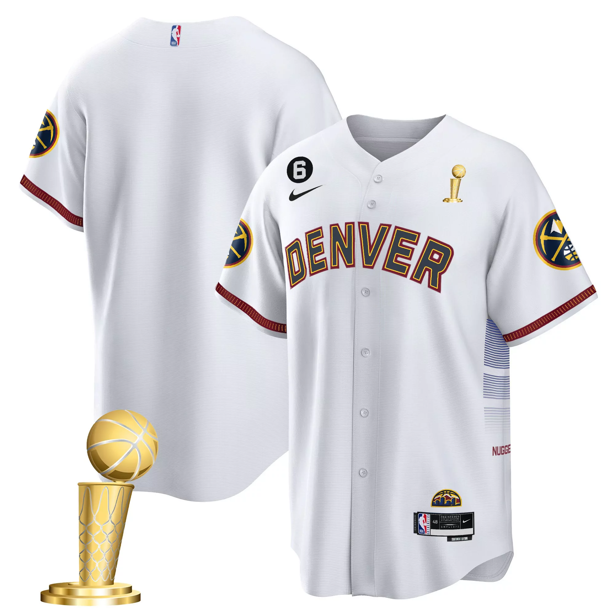 team black limited youths denver nuggets 2023 champions flex base jersey all stitched